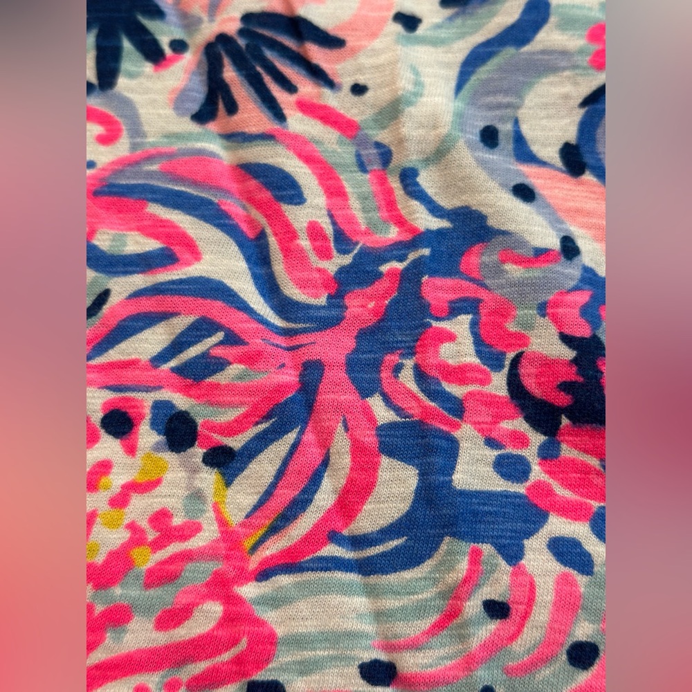 Lilly Pulitzer Medium cover up Shay Dress "Multi So Sofishticated" PTP 17" - Picture 4 of 8